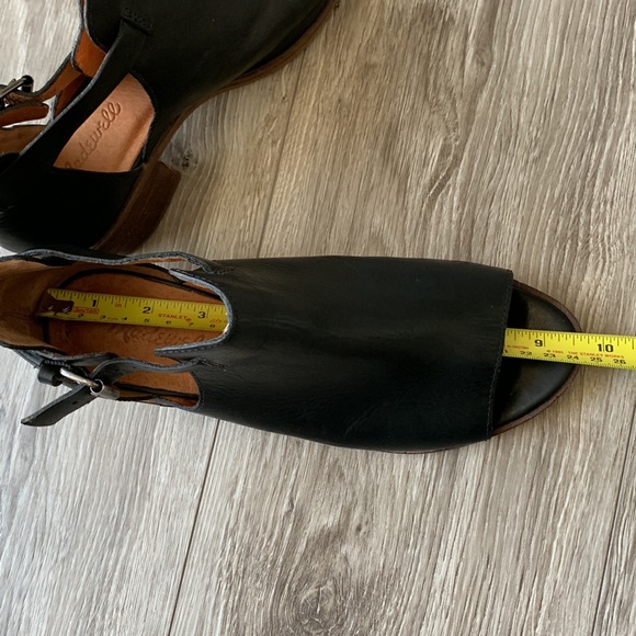 MADEWELL Pierce Peep Toe Shoe Bootie Black Size 8.5 - Picture 10 of 13